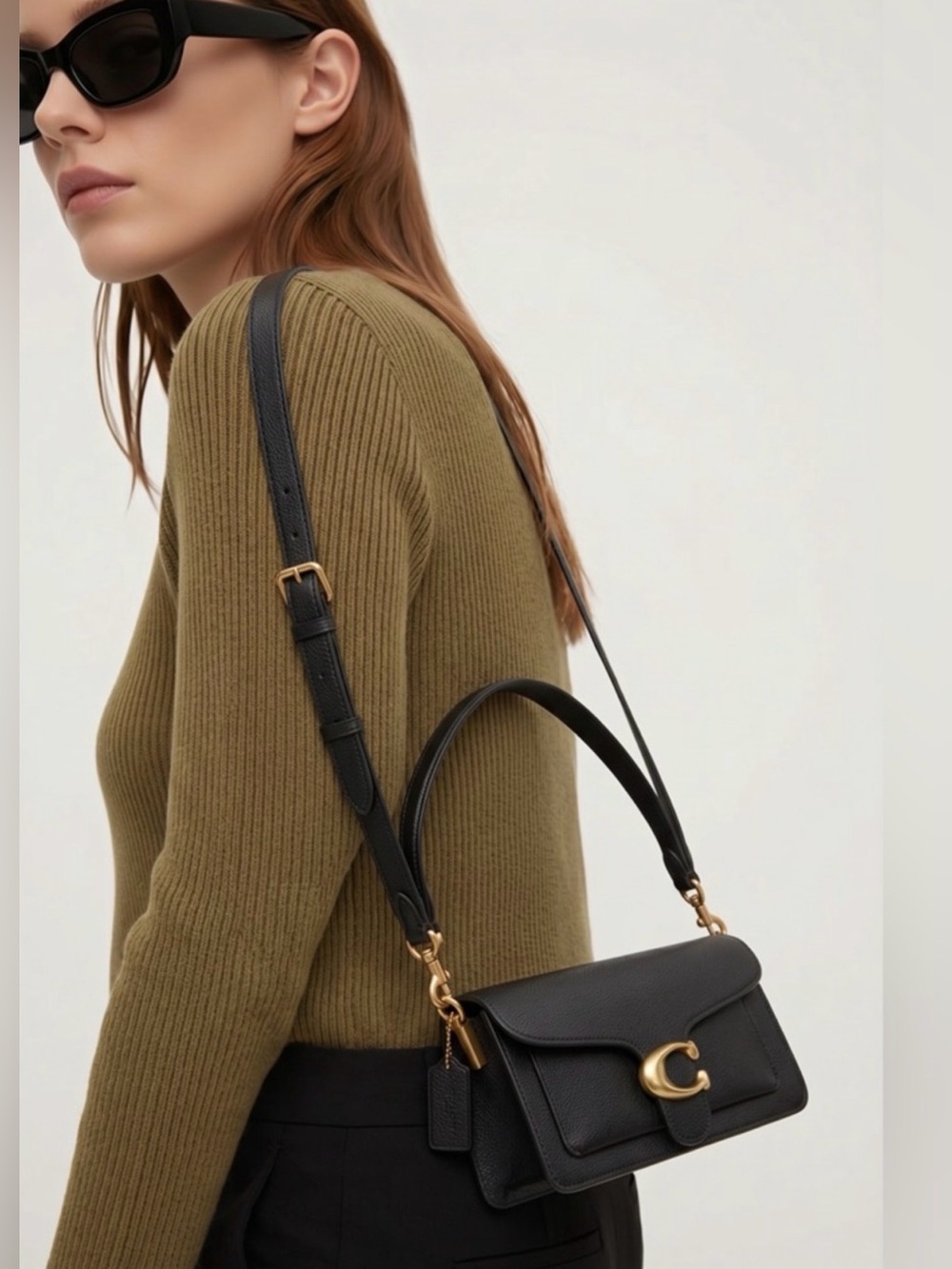 COACH 73995 Tabby 26 Shoulder Bag 2Way Crossbody Black Leather - Picture 2 of 15